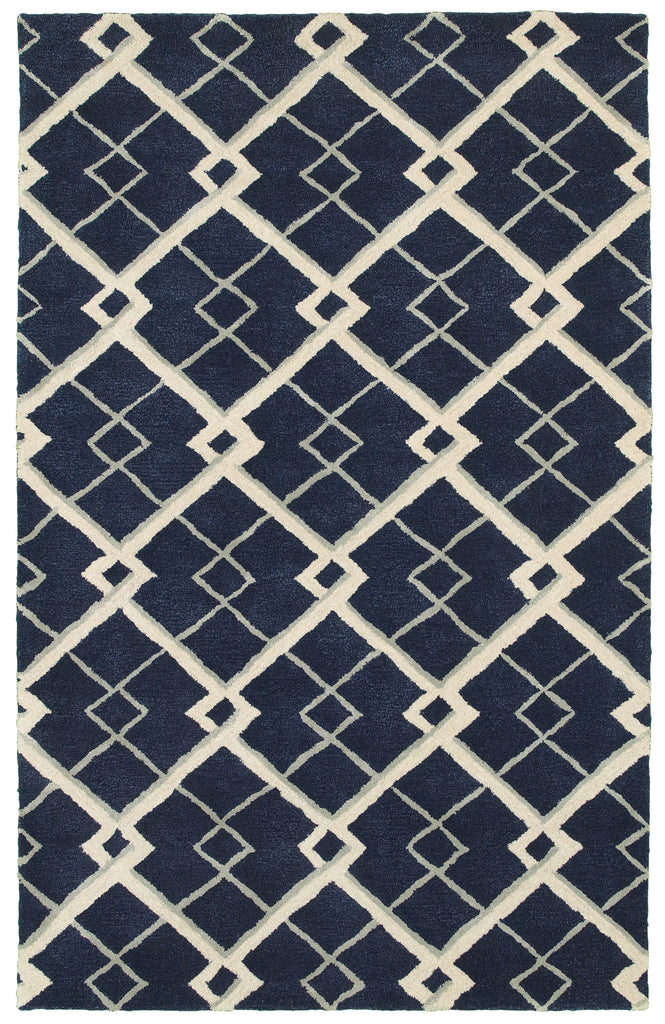 LR Resources Luxor 03851 Navy Area Rug 3'6'' X 5'6''