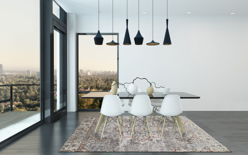 Dalyn Lavita LV522 Pewter Area Rug Lifestyle Image Feature