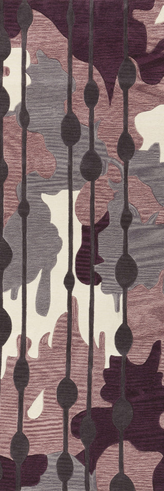 Surya Lava LVA-8014 Eggplant Area Rug 2'6'' x 8' Runner