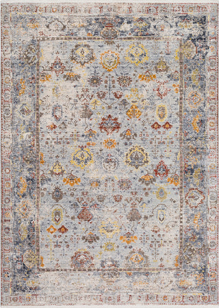 Surya Liverpool LVP-2300 Charcoal Medium Gray Silver White Ivory Camel Bright Yellow Dark Red Wheat Orange Pale Pink Burnt Area Rug Mirror main image