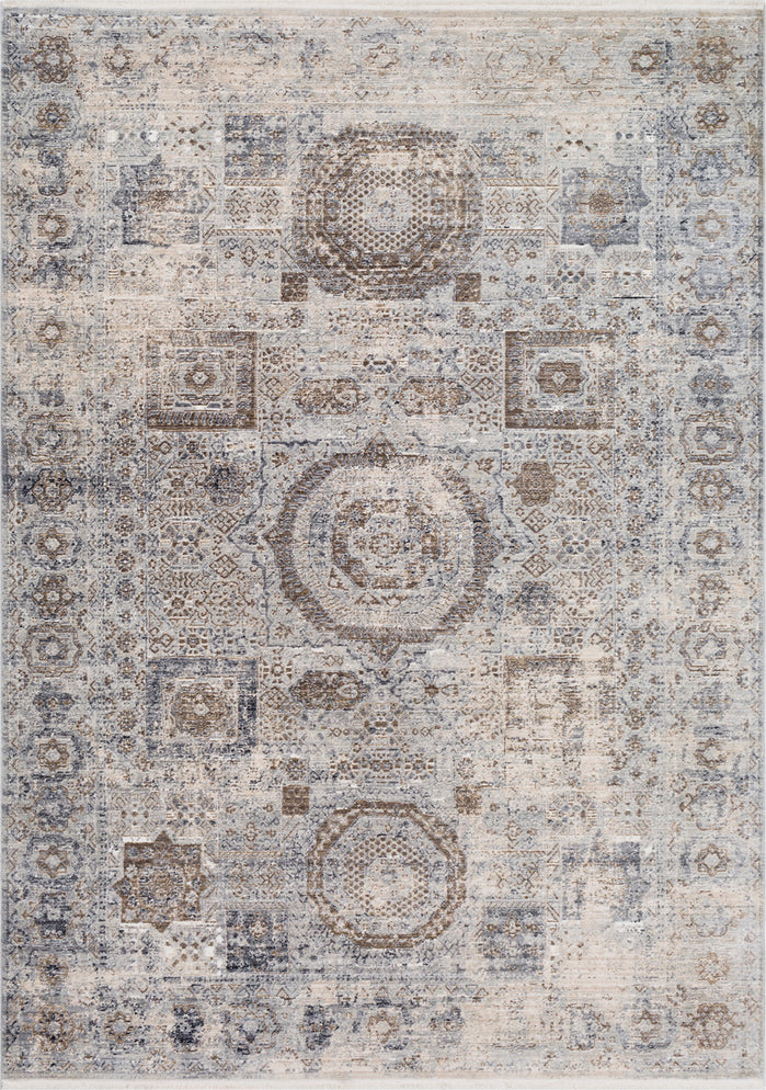 Surya Liverpool LVP-2304 Charcoal Medium Gray Silver White Ivory Camel Area Rug Mirror main image