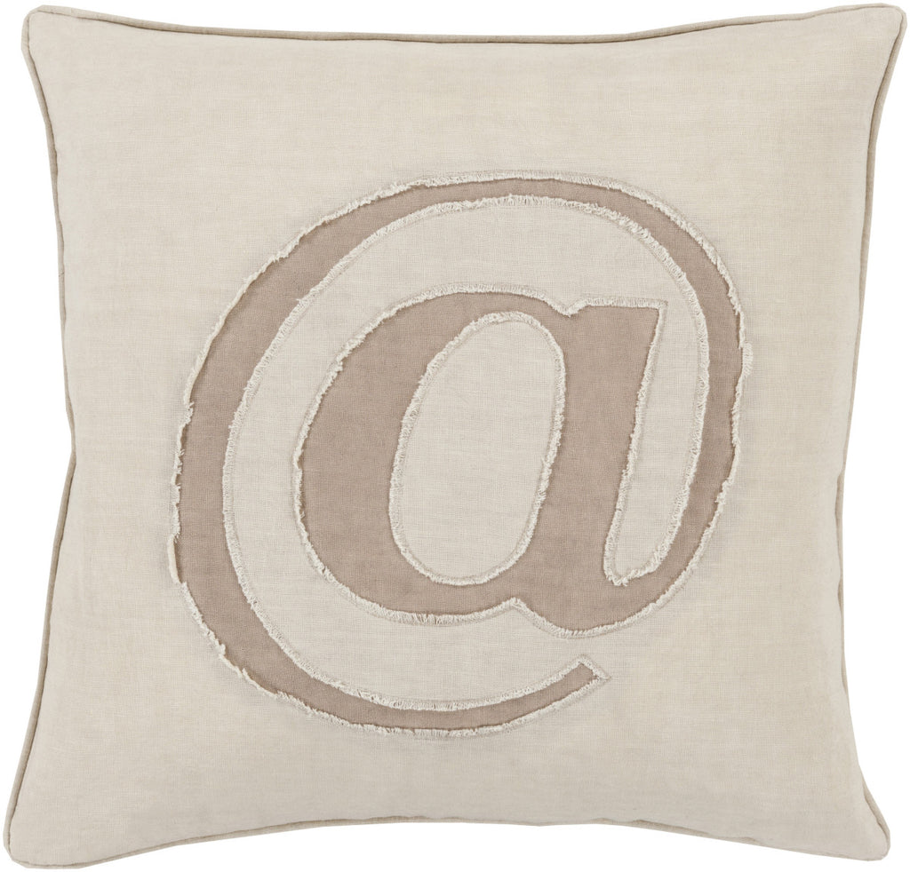 Surya Linen Text Where it's at LX-001 Pillow 18 X 18 X 4 Poly filled
