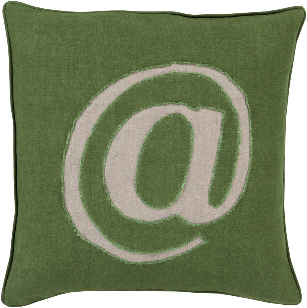 Surya Linen Text Where it's at LX-005 Pillow 18 X 18 X 4 Poly filled