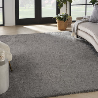 Nourison Luxurious Shag LXR05 Grey Area Rug Main Image