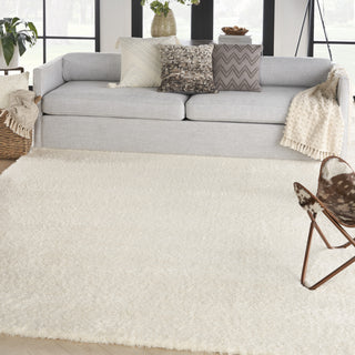 Nourison Luxurious Shag LXR05 Ivory Area Rug Main Image