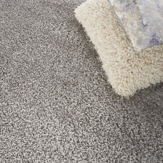 Nourison Luxurious Shag LXR05 Silver Area Rug Main Image