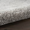 Nourison Luxurious Shag LXR05 Silver Area Rug T' R