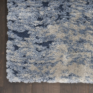 Nourison Luxurious Shag LXR06 Light Blue Area Rug Main Image