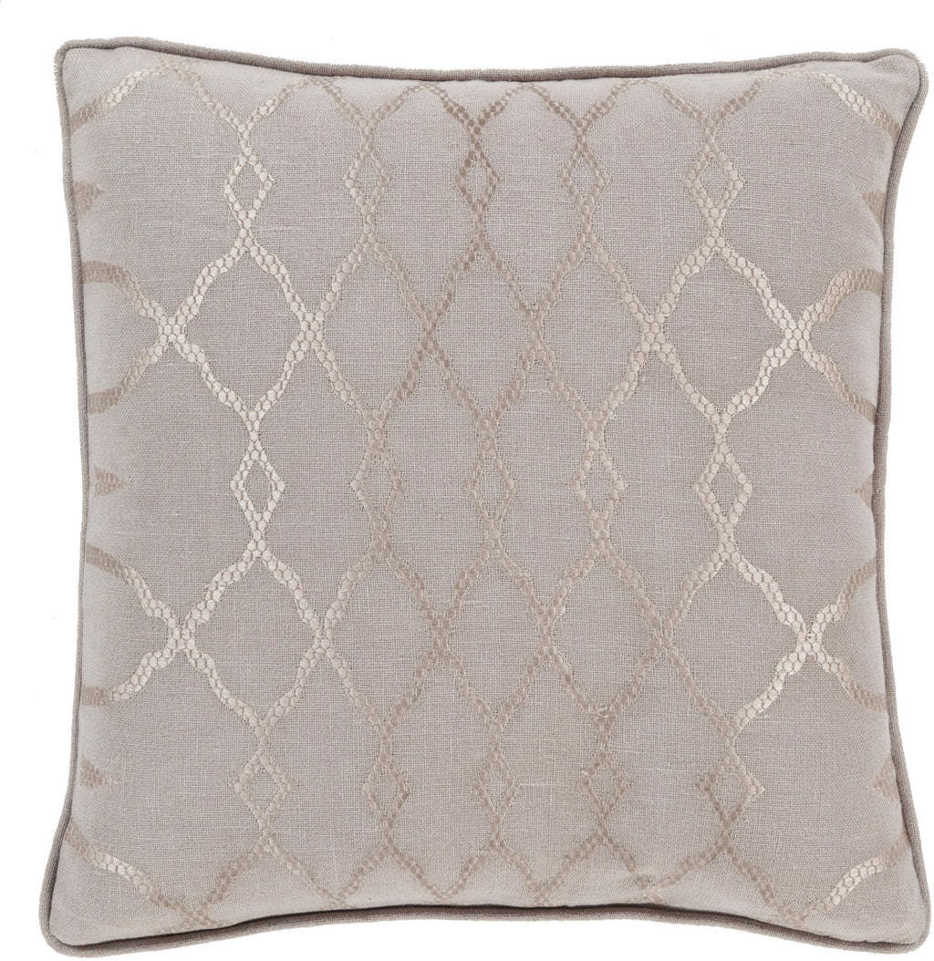 Surya Lydia Luxury in Linen LY-005 Pillow 18 X 18 X 4 Poly filled