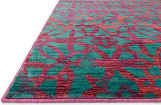 Loloi Lyon HLZ09 Dark Teal / Multi Area Rug Corner Shot