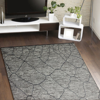 Bashian Marakesh M133-BN18 Grey Area Rug Room Scene Feature