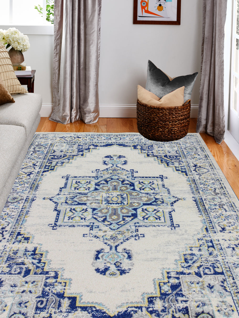 Bashian Mayfair M147-MH507 Area Rug Room Scene Feature