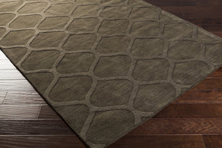 Surya Mystique M-5102 Olive Hand Loomed Area Rug 5x8 Corner