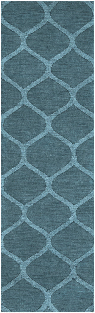 Surya Mystique M-5109 Teal Area Rug 2'6'' x 8' Runner