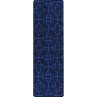 Surya Mystique M-5204 Navy Area Rug 2'6'' x 8' Runner