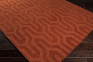 Surya Mystique M-5303 Rust Hand Loomed Area Rug 5x8 Corner