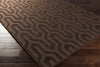 Surya Mystique M-5308 Chocolate Hand Loomed Area Rug 5x8 Corner