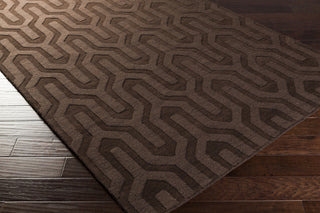 Surya Mystique M-5308 Chocolate Hand Loomed Area Rug 5x8 Corner