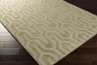 Surya Mystique M-5311 Olive Hand Loomed Area Rug 5x8 Corner