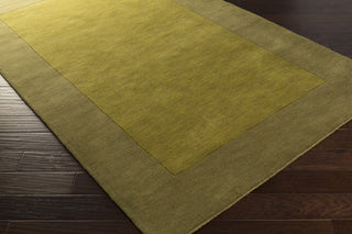 Surya Mystique M-5318 Olive Hand Loomed Area Rug 5x8 Corner