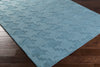 Surya Mystique M-5339 Teal Hand Loomed Area Rug 5x8 Corner