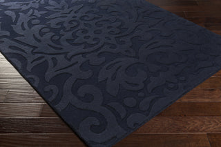 Surya Mystique M-5347 Navy Hand Loomed Area Rug 5x8 Corner