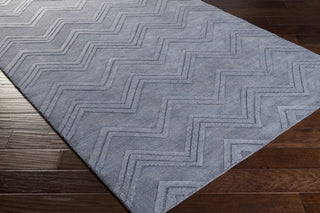 Surya Mystique M-5360 Charcoal Hand Loomed Area Rug 5x8 Corner