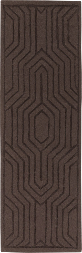 Surya Mystique M-5367 Chocolate Area Rug 2'6'' x 8' Runner