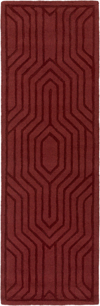 Surya Mystique M-5369 Burgundy Area Rug 2'6'' x 8' Runner