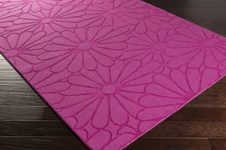 Surya Mystique M-5392 Magenta Hand Loomed Area Rug 5x8 Corner