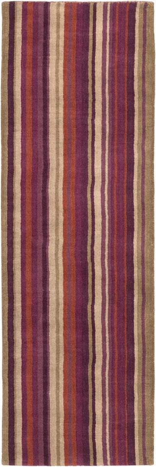 Surya Mystique M-5412 Eggplant Area Rug 2'6'' x 8' Runner