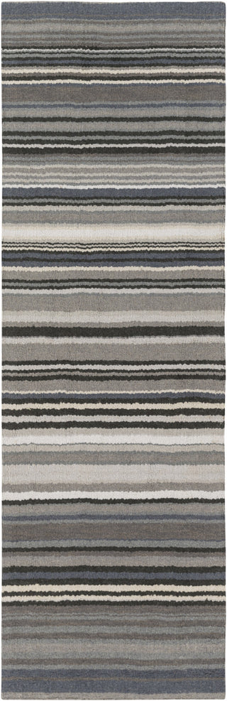 Surya Mystique M-5416 Gray Hand Loomed Area Rug 2'6'' X 8' Runner