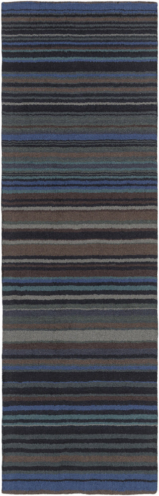 Surya Mystique M-5417 Charcoal Hand Loomed Area Rug 2'6'' X 8' Runner