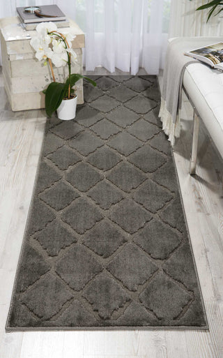 Nourison Gleam MA601 Grey Area Rug by Michael Amini