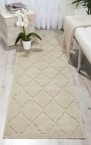 Nourison Gleam MA601 Ivory Area Rug by Michael Amini