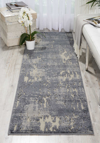 Nourison Gleam MA602 Slate Area Rug by Michael Amini