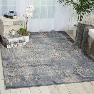 Nourison Gleam MA602 Slate Area Rug by Michael Amini