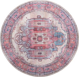 Unique Loom Maahru T-MAHR1 Beige Area Rug Round Top-down Image