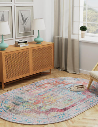 Unique Loom Maahru T-MAHR1 Multi Area Rug Oval Lifestyle Image Feature