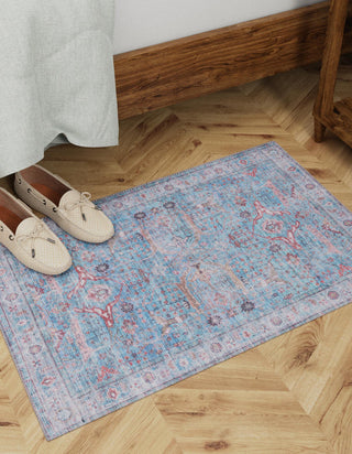 Unique Loom Maahru T-MAHR10 Blue Area Rug Rectangle Lifestyle Image