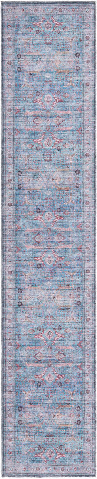 Unique Loom Maahru T-MAHR10 Blue Area Rug Runner Top-down Image