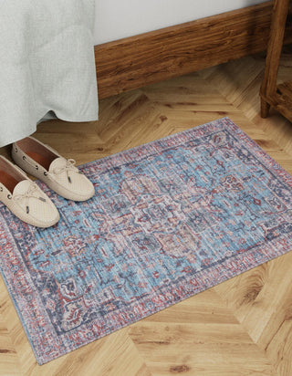 Unique Loom Maahru T-MAHR11 Blue Area Rug Rectangle Lifestyle Image