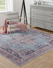 Unique Loom Maahru T-MAHR11 Blue Area Rug Square Lifestyle Image