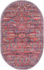 Unique Loom Maahru T-MAHR2 Rust Red Area Rug Oval Top-down Image