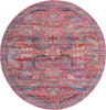 Unique Loom Maahru T-MAHR2 Rust Red Area Rug Round Top-down Image