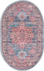 Unique Loom Maahru T-MAHR3 Blue Area Rug Oval Top-down Image