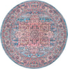 Unique Loom Maahru T-MAHR3 Blue Area Rug Round Top-down Image