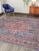 Unique Loom Maahru T-MAHR3 Blue Area Rug Square Lifestyle Image