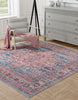 Unique Loom Maahru T-MAHR3 Blue Area Rug Square Lifestyle Image