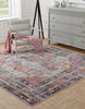 Unique Loom Maahru T-MAHR4 Yellow Pink Area Rug Square Lifestyle Image